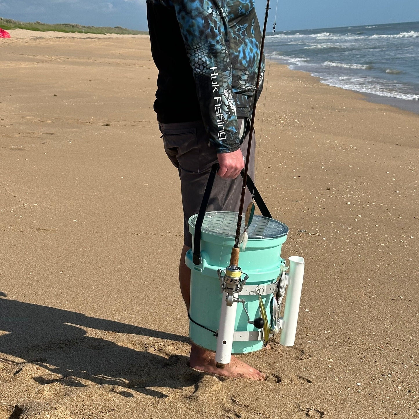 Double Fishing Rod Holder for YETI Loadout Bucket
