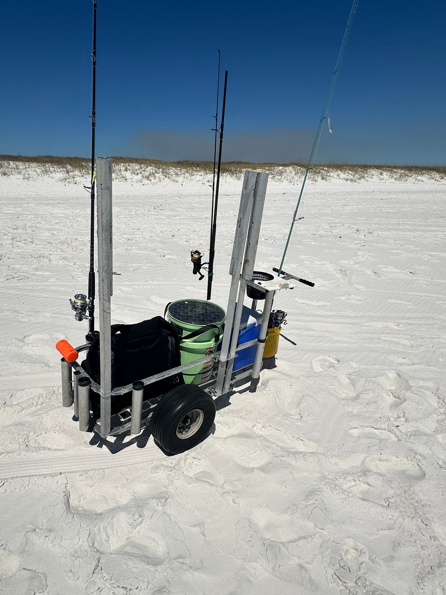 Adjustable Double Sand Spike Mount/Holder for Fish-n-Mate Beach Cart