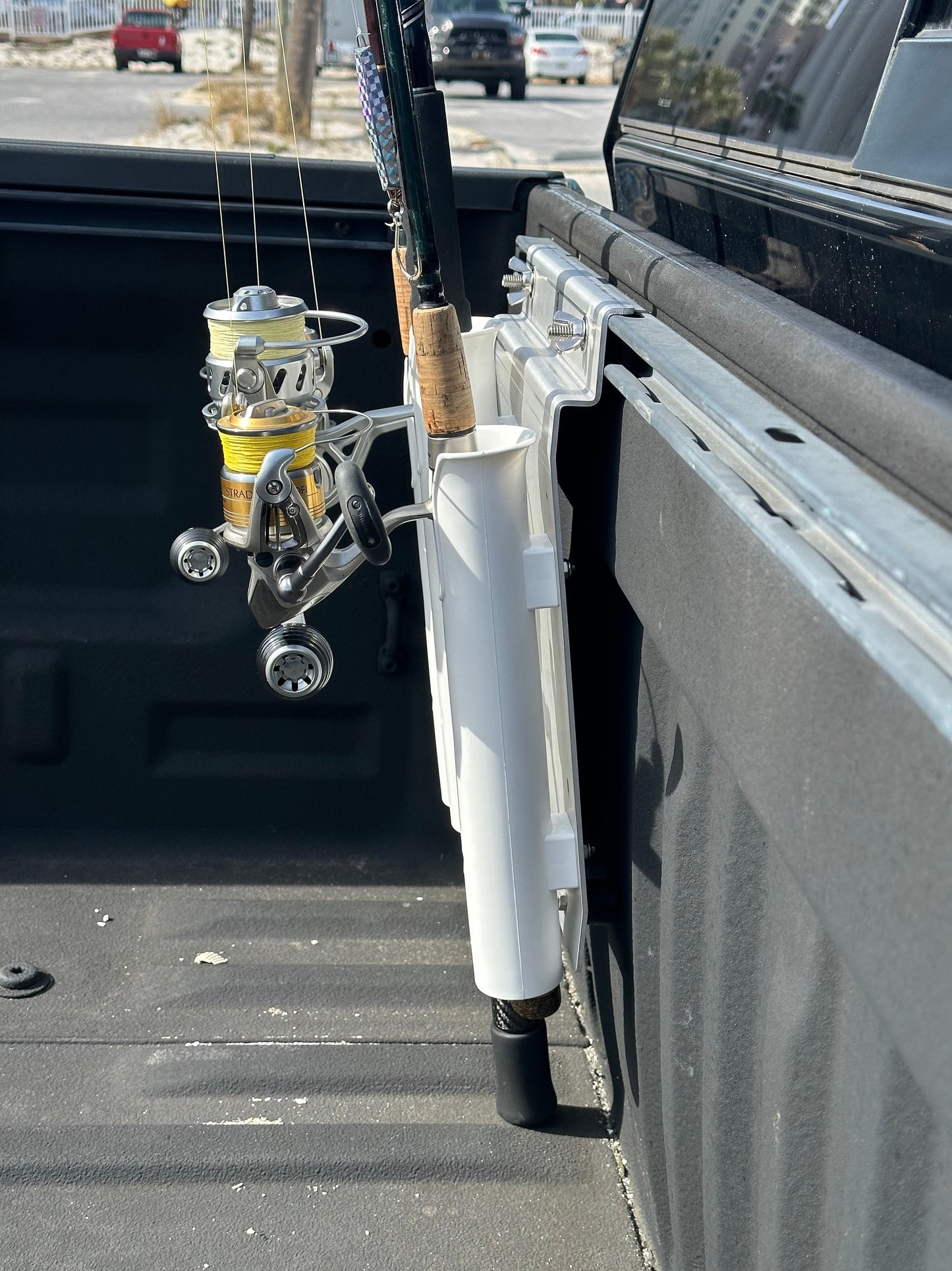 Triple Fishing Rod Holder for Toyota Tundra Bed Accessory Rail