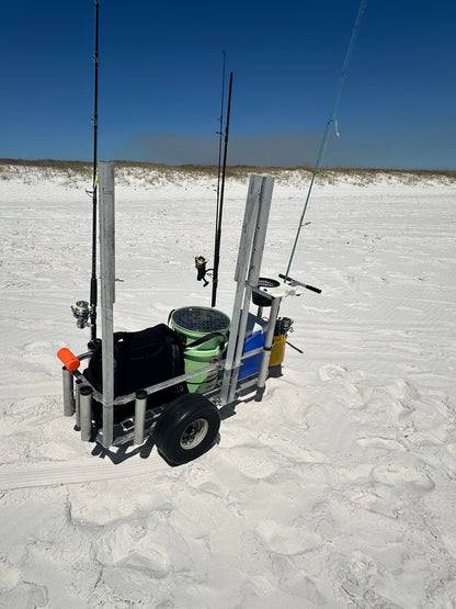Adjustable Double Sand Spike Mount/Holder for Fish-n-Mate Beach Cart