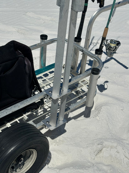 Adjustable Double Sand Spike Mount/Holder for Fish-n-Mate Beach Cart