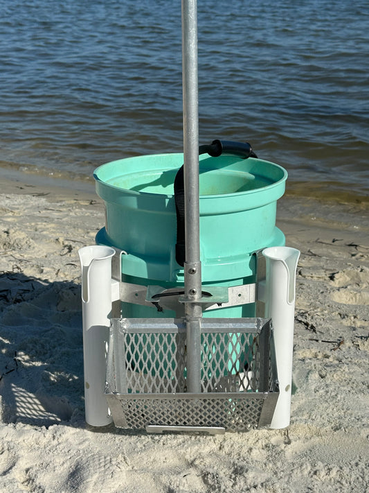 Sand Flea Rake Holder Accessory for YETI LoadOut Bucket Rod Holder