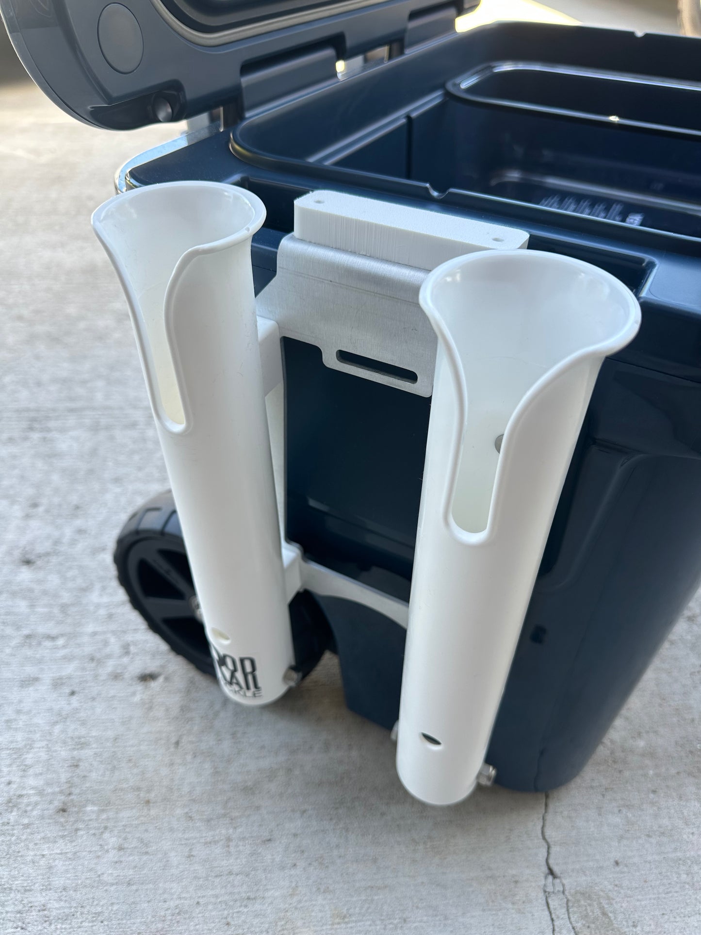 Double Fishing Rod Holder for the YETI ROADIE Wheeled Cooler