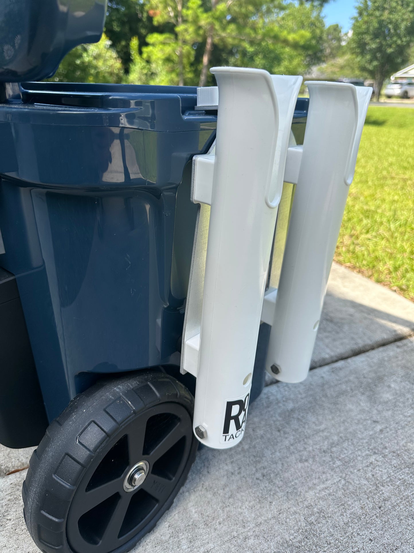 Double Fishing Rod Holder for the YETI ROADIE Wheeled Cooler