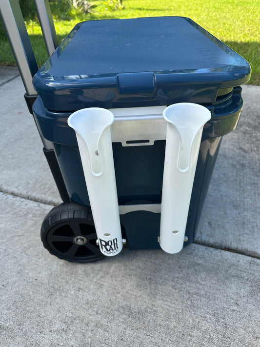 Double Fishing Rod Holder for the YETI ROADIE Wheeled Cooler