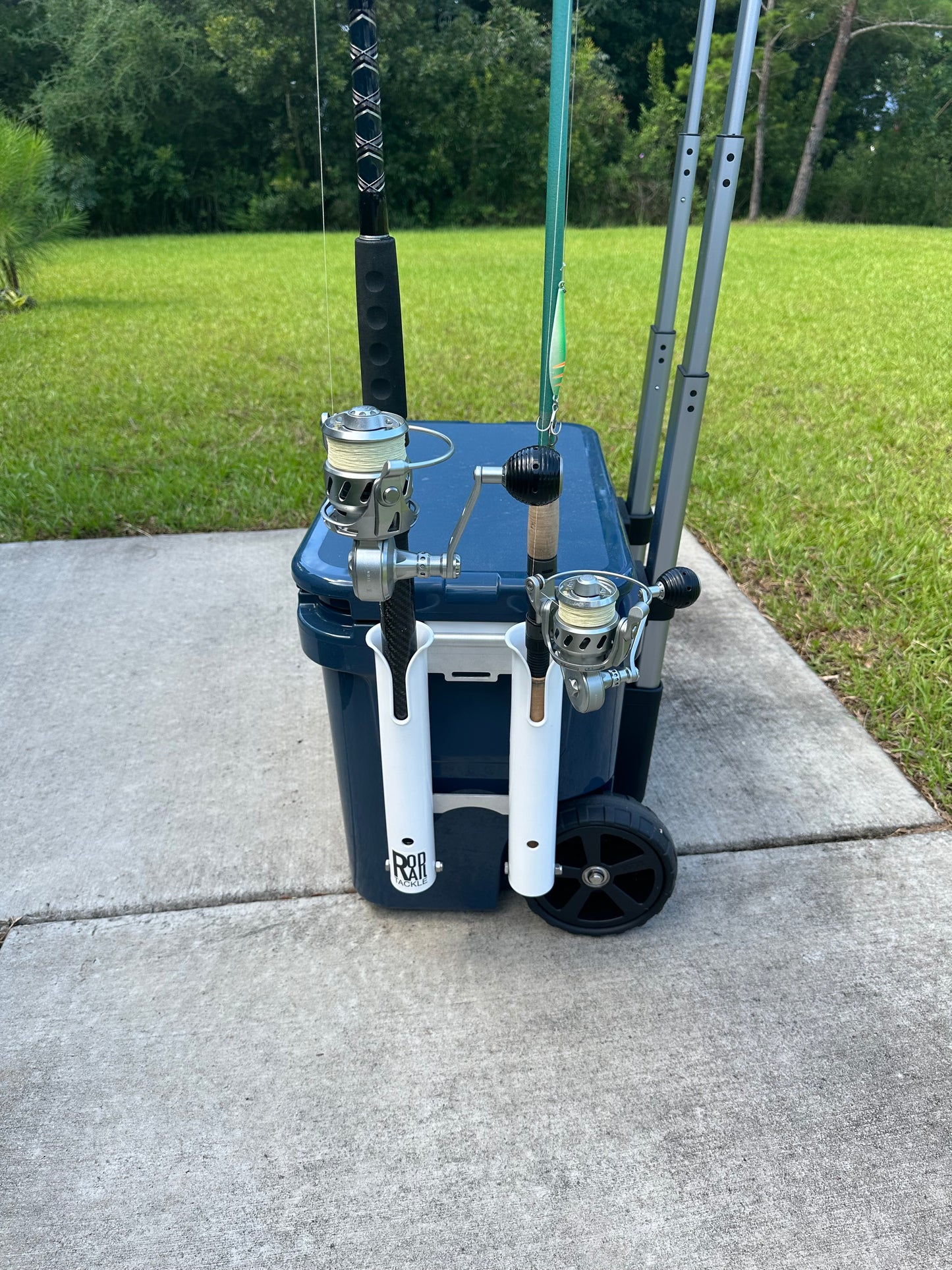 Double Fishing Rod Holder for the YETI ROADIE Wheeled Cooler