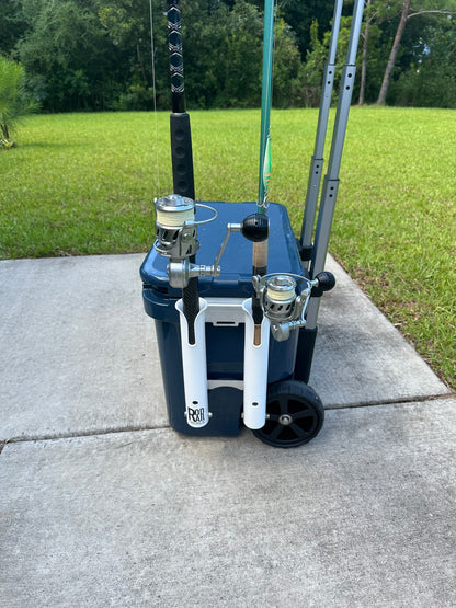 Double Fishing Rod Holder for the YETI ROADIE Wheeled Cooler