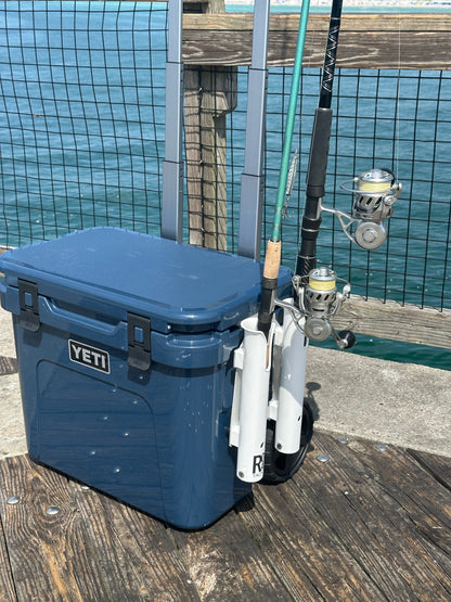 Double Fishing Rod Holder for the YETI ROADIE Wheeled Cooler