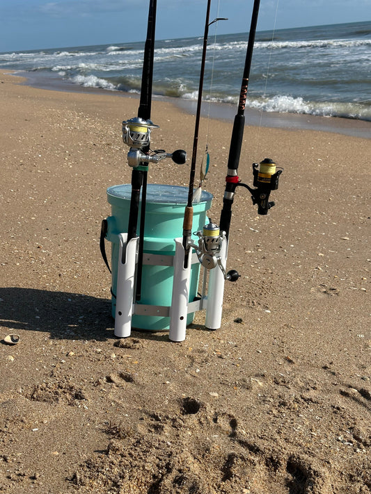 fishing bucket rod holder HT Master gallon bucket and mounts into one of the rod holders HT Enterprises Bucket Rocker Rod
