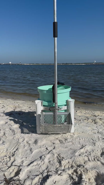 Sand Flea Rake Holder Accessory for YETI LoadOut Bucket Rod Holder
